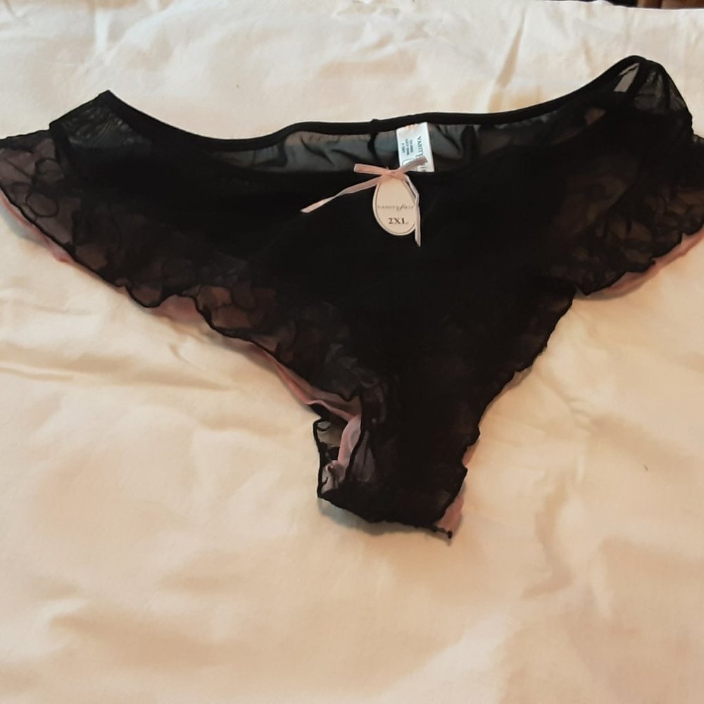 New with Tag Vanity Fair Black and Pink Underwear size 2x